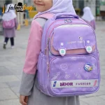 کوله پشتی ابتدایی دخترانه ضد آب ریپس وارداتی مناسب کلاس اول تا چهارم طبی و ضد تعریق - Image 2