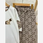 لباس دخترانه تیشرت شلوار طرح پروانه سایز 60 تا 70 - Image 6