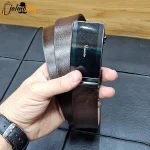 کمربند ریلی چرم طبیعی گاوی 3.5 سانت طول 125 سانتیمتر - Image 7
