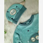 سرهمی مخمل طرح شاتل کلاه و پاپوش دار - Image 4