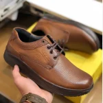 کفش چرم طبی مردانه طرح کلارک عسلی با رویه چرم طبیعی گاوی و زیره پیو - Image 3
