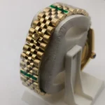 ساعت مردانه رولکس دیت جاست طلایی صفحه مشکی نگین دار مسترکوالیتی موتور ژاپن - Image 3