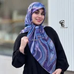 روسری نخی کاستوم طرح رزین قواره 110 و 115 سانتی متر - Image 5