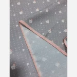روسری نخ کاستوم طرح شکوفه بهاری خال خالی ریز قواره بزرگ 140x140 - Image 11