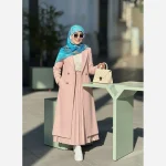 روسری نخ کاستوم طرح اطلس قواره بزرگ دور دوخت مزونی ابعاد 140 در 140 - Image 9
