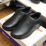 کفش چرم مردانه طبی طرح کلارک رخشی مشکی سایزبزرگ - Image 4