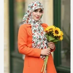 روسری نخ کاستوم طرح حنانه سایز 140 چرخ دوز - Image 4
