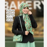 روسری نخ کاستوم طرح حنانه سایز 140 چرخ دوز - Image 11