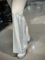 کت و شلوار مجلسی  زنانه گیپور دار - Image 3
