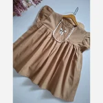 پیراهن چین دار کتان تابستانی بچگانه 1 تا 8 سال با رنگ بندی متنوع - Image 15