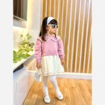 پیراهن دخترانه دورس و دانتل مجلسی سایز 40 تا 55 مناسب 3 تا 10 سال - Image 6