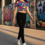 لگ دخترانه تمام کش پنبه لاکرا فاق بلند در 10 رنگ سایز 5 تا نوجوان - Image 5