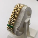 ساعت زنانه رولکس دیت جاست طلایی صفحه مشکی نگین دار مسترکوالیتی - Image 4