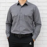 پیراهن مردانه آستین بلند تترون دو جیب سایز بزرگ رنگی - Image 11