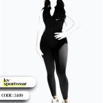 اورال ورزشی زنانه مشکی جلو زیپدار