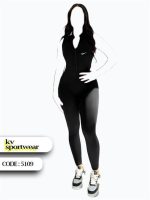 اورال ورزشی زنانه مشکی جلو زیپدار