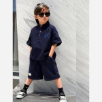 ست بلوز و شلوارک بچگانه لینن اسپرت دخترانه و پسرانه 2 تا 8 سال - Image 6