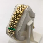 ساعت زنانه رولکس دیت جاست طلایی صفحه سفید موتور کوارتز ژاپن قاب بند استیل - Image 3