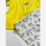 ست بچگانه تیشرت پنبه و شلوارک کتان دخترانه 2 تا 7 سال - Image 3