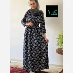 ساحلی نخی طرح دار ماچ خنک و تابستانه فری سایز