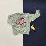 بلوز آستین بلند دخترانه دورس سرشانه پاگوندار مدل 2 نخ - Image 3