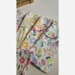 ست بلوز شلوار راحتی دخترانه طرح دار خنک تابستانی 1 تا 12 سال - Image 7