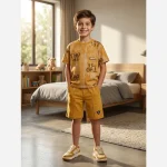 ست تیشرت و شلوارک پسرانه طرح پاندا سایز 1 تا 7 سال نخ پنبه - Image 3