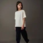 تیشرت تک شیری نخ پنبه قواره دار برند آکودا مناسب بهار و تابستان 3 تا 10 سال - Image 3