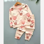 ست بلوز و شلوار راحتی طرح بالون و خرگوشها نخ و پنبه سایز 35 تا 50