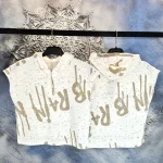 وست کلاهدار بچگانه و زنانه نخ پنبه ترک تابستانه سایز 3 تا 14 سال - Image 7