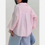 شومیز پاستلی دخترانه و زنانه جنس السا درجه یک آزاد و لش تابستانه - Image 4