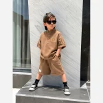 ست بلوز و شلوارک بچگانه لینن اسپرت دخترانه و پسرانه 2 تا 8 سال - Image 7