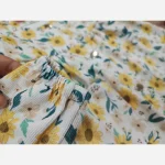 سارافون دخترانه کبریتی طرح گل آفتابگردان سایز 4 تا 6 سال - Image 3