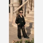 ست شومیز و شلوار دانتل دخترانه همراه با تاپ سه تکه مناسب 2 تا 8 سال - Image 2
