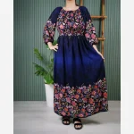 پیراهن ساحلی نخی حاشیه دار زیر سینه کشدار فری سایز - Image 7