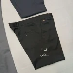 شلوار پارچه ای مردانه نخی سایز 42 تا 54 رنگ طوسی مشکی زغالی - Image 2