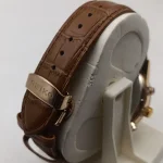 ساعت مردانه سیکو رزگلد صفحه سفید چرمی طرح سه موتور - Image 3