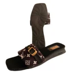 صندل زنانه مدل لوئی ویتون LV رنگ مشکی سایز 37 تا 40 - Image 6