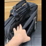 کیف اداری و لپتاپی 3 کاره بنلتون جنس دیبا مشکی - تصویر 8