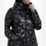 کاپشن کراپ زنانه مدل هپی داگز رنگ مشکی و کاربنی فری سایز - تصویر 6