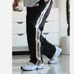 شلوار اسلش نیم بگ بغل نوار بالنسیاگا مشکی فلازت سایز XL XXL XXXL - تصویر 6