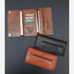 کیف پول و موبایل چرم سه لت مدل عطارد دست دوز با چرم خارجی درجه یک - تصویر 9