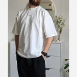 تیشرت دورس باکسی زنانه ساده بیسیک رنگ بندی متنوع سایز L تا XXL برند پگادور - تصویر 15