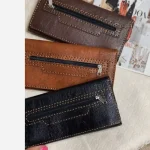 کیف پول و موبایل چرم سه لت مدل عطارد دست دوز با چرم خارجی درجه یک - تصویر 14