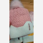 ست کلاه و شال رینگی بافت بچه گانه داخل خز مناسب 1 تا 4 سال - تصویر 3