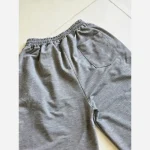 شلوار اسلش فول بگ پارچه ملانژ خنک رنگ طوسی و مشکی سایز بزرگ XXL و XXXL - تصویر 3
