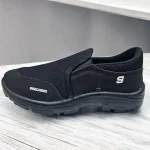 کفش پیادهروی اسکیچرز مدل کشی با رویه کتان راشل و زیره طبی پیو قابل شستشو - تصویر 4