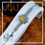 دستبند نقره زنانه طرح شکوه با نگین شرف الشمس - تصویر 2