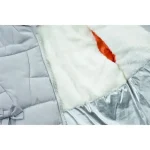 کاپشن دخترانه پاپیونی طوسی داخل خز کلاهدار - تصویر 5