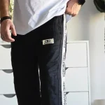 شلوار اسلش نیم بگ بغل نوار بالنسیاگا مشکی فلازت سایز XL XXL XXXL - تصویر 5